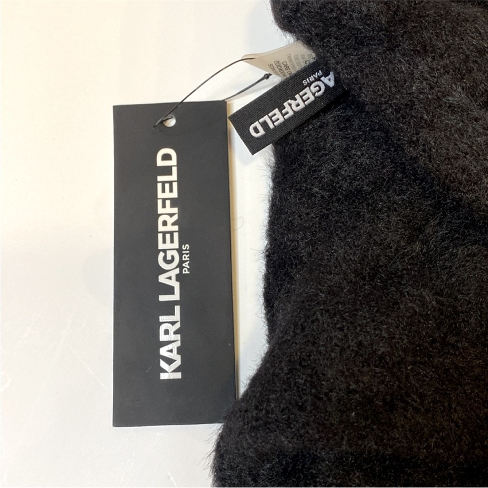 Karl Lagerfeld Paris Jewelry Box Loop Infinity Scarf Black New - Picture 5 of 10